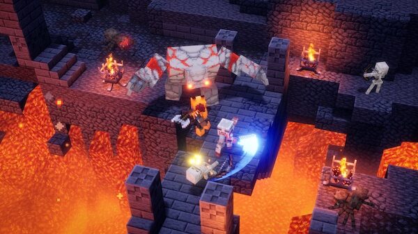 Minecraft Dungeons floor is lava