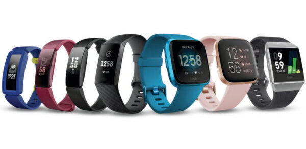 Full Fitbit smartwatch and tracker family image for 2019 Q3.