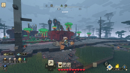 Minecraft Legends rainy day