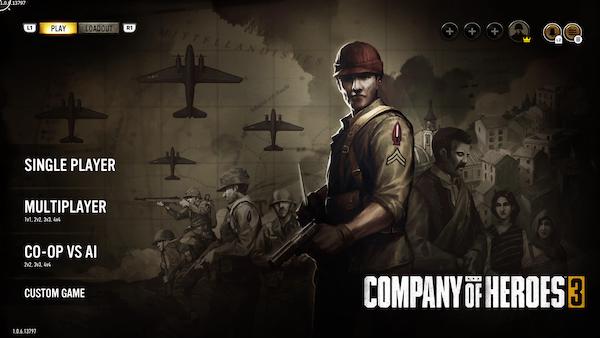 Company of Heroes 3 Menu