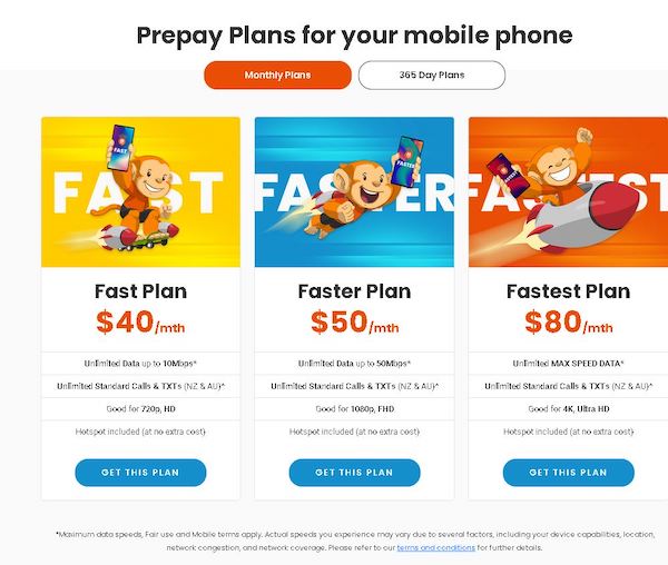 Mighty Ape Mobile Plans NZ