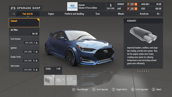 Forza Motorsport upgrades