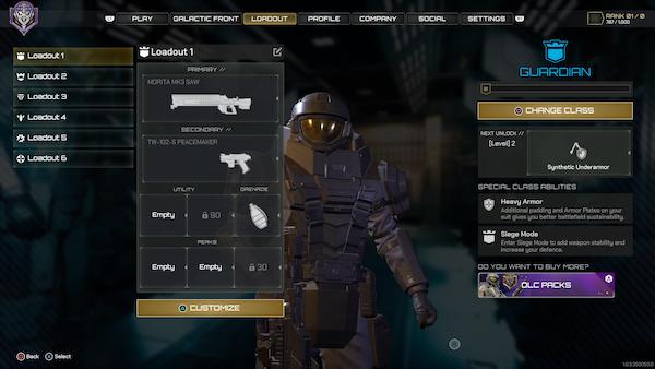 A Starship Trooper in his inventory